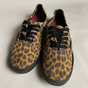 Vans Cheetah Print Sneakers Shoes Sz M 5 W 6.5